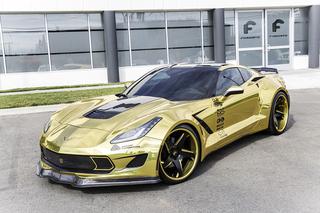 Złoty Chevrolet Corvette Stingray po tuningu Forgatio: hit czy kit? - ZDJĘCIA