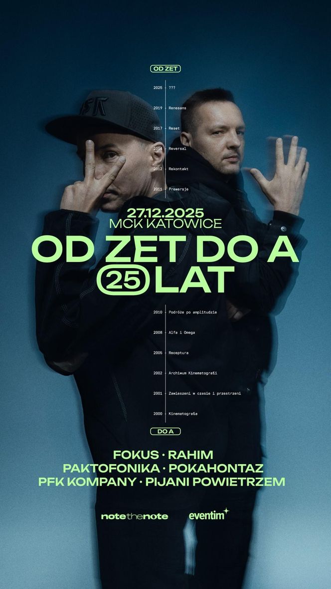 Koncert Focus & Rahim „Od ZET do A. 25 lat" w MCK Katowice