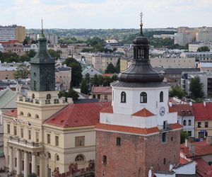 Panorama Lublina z najwyższego punktu widokowego w mieście - Wieży Trynitarskiej