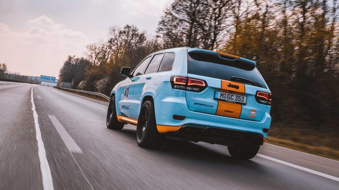 Jeep Grand Cherokee Trackhawk w barwach Gulf