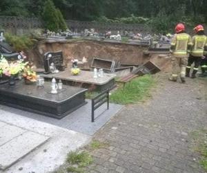 Na cmentarzu zapadła się ziemia! W gigantycznej dziurze zaległo kilkadziesiąt grobów