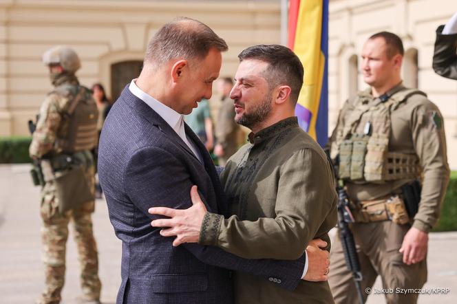 Andrzej Duda i Wołodymyr Zełenski