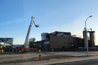 Pożar hali w Szczecinie