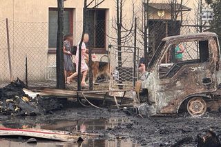 Potężny pożar w Żorach. Seria wybuchów butli gazowych i ewakuacja mieszkańców. Zatrzymano jedną osobę