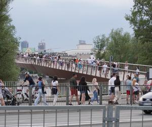 Most pieszo-rowerowy w Warszawie (5 maja 2024)