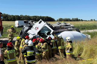 Wypadek na budowie autostrady A2 pod Zbuczynem
