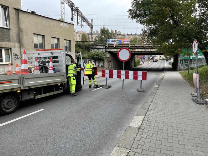 Remont wiaduktu w Katowicach nad ul. Graniczną. Droga jest zamknięta do odwołania