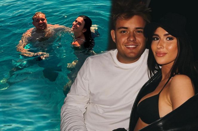 Roksana Węgiel i Kevin Mglej z dzieckiem na wakacjach