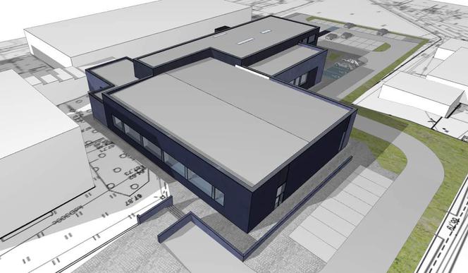 Wizualizacja projektowa nowej pływalni "Delfinek" w Grudziądzu