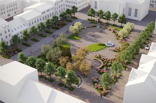 Wizualizacje rynku w Czaplinku po przebudowie