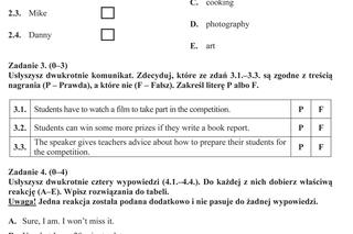 Próbny egzamin gimnazjalny 2013 - język angielski poziom podstawowy