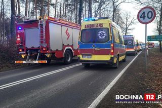 Poważny wypadek autobusu zastępczego transportu kolejowego