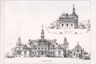 Pałac w Guzowie - projekt M. Mayera z 1886 r.