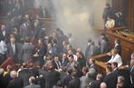 Zamieszki w parlamencie na Ukrainie 