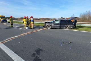 Wypadek na A4 koło Tarnowa. Groźne zderzenie, jedna osoba w szpitalu