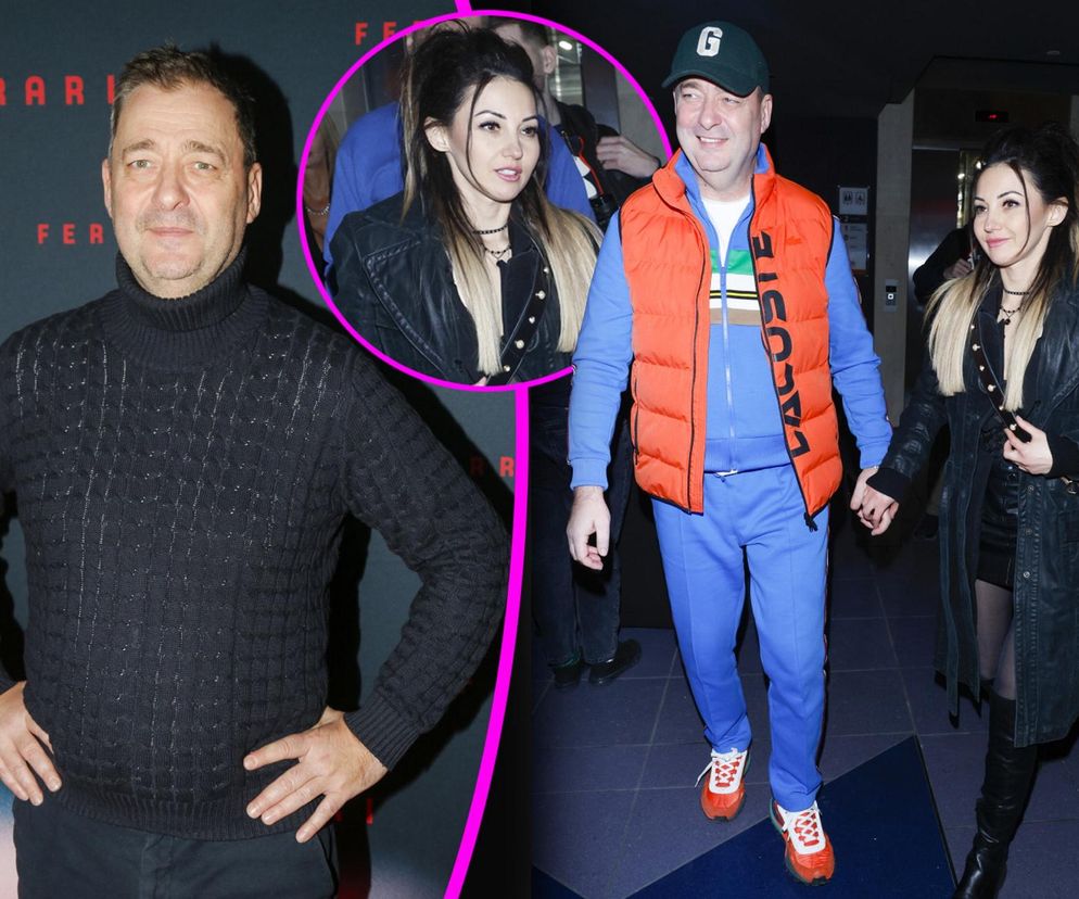 Jacek Rozenek z patnerką 