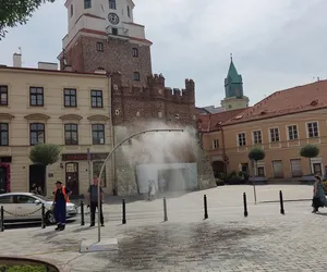 W centrum Lublina stanęła nowa kurtyna wodna