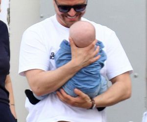 Marcin Hakiel z Dominiką i synkiem Romeo w Sopocie