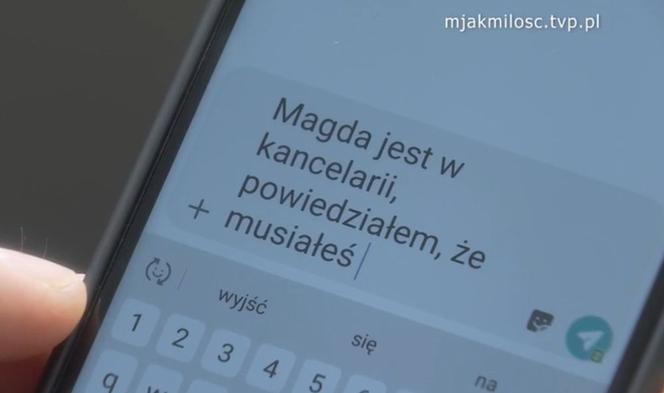 M jak miłość po wakacjach 2022. SMS Kamila do Andrzeja
