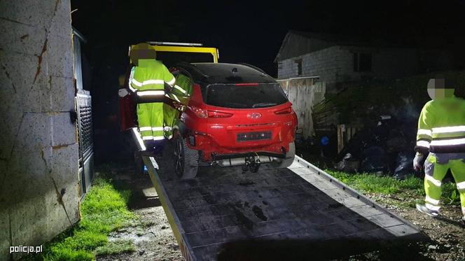 Skradziony SUV był już w częściach
