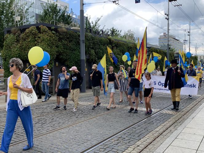 Marsz Autonomii Śląska przeszedł ulicami Katowic. "Hajmatu nie oddomy"