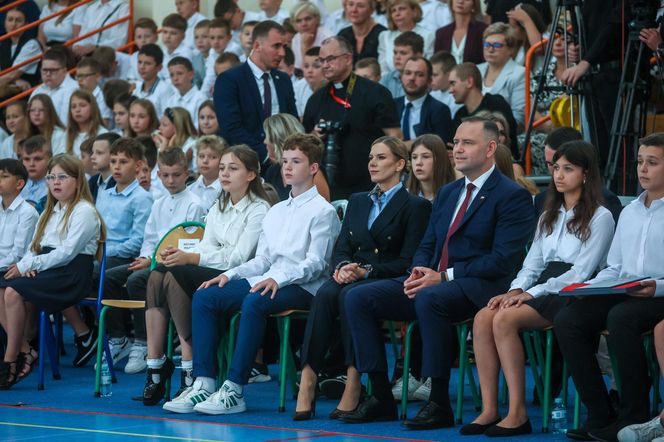 Marta Nawrocka na rozpoczęciu roku szkolnego