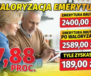 Waloryzacja emerytur 7,88 proc. 