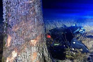 Tragiczny wypadek Radosze - Drogosze. Samochód uderzył w drzewo. Kierowca nie żyje