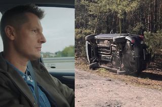 M jak miłość. Wypadek Pawła na drodze w Grabinie. Straszne zdjęcia z planu nowego sezonu - GALERIA