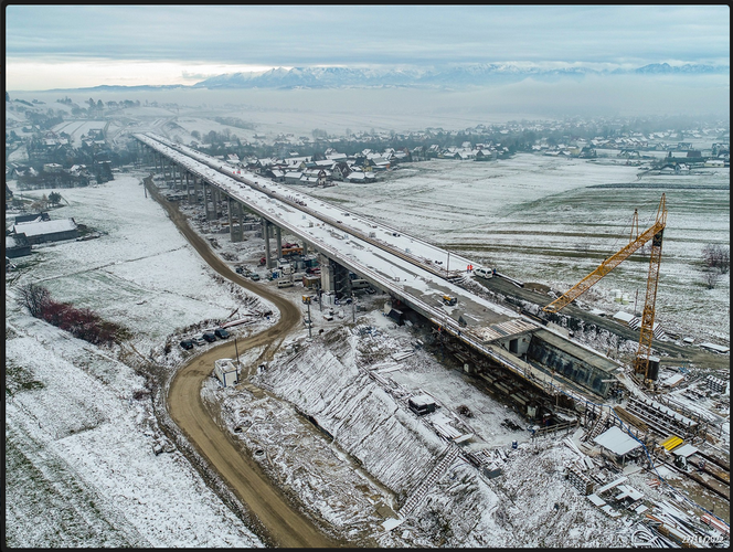 Budowa zakopianki Rdzawka - Nowy Targ  