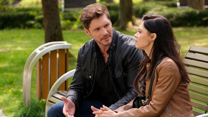 M jak miłość odc. 1884. Marcin (Mikołaj Roznerski), Iza (Adriana Kalska)