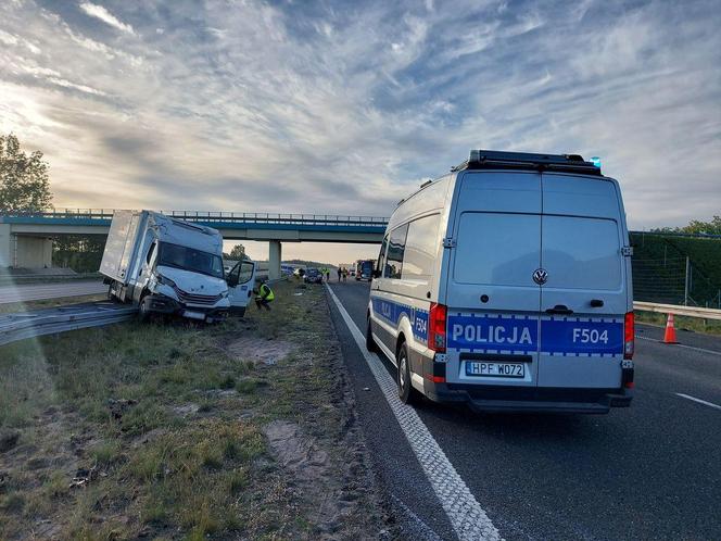 Karambol na autostradzie A2