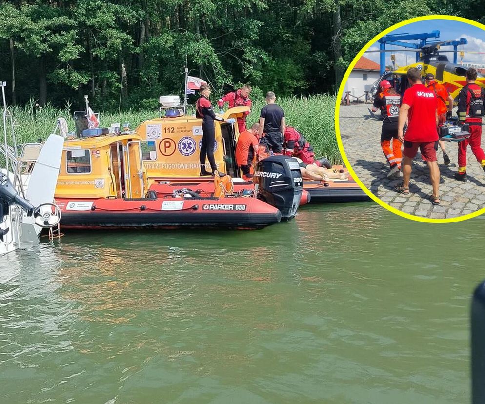 Dwie akcje ratunkowe na Mazurach. 57-latek nie żyje, 10-latka zabrał śmigłowiec [ZDJĘCIA]