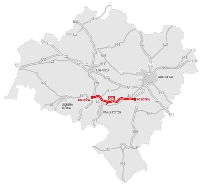 Jest decyzja w sprawie budowy odcinka drogi S5 między Wrocławiem a Bolkowem. Jak będzie przebiegać trasa?