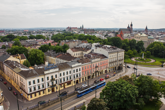 Widok na Kraków z platformy Dinner In The Sky