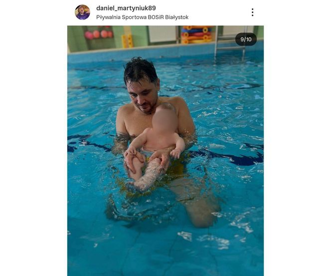 Syn Daniela Martyniuka to jego kopia. Spędził czas na basenie z Faustyną i Florianem