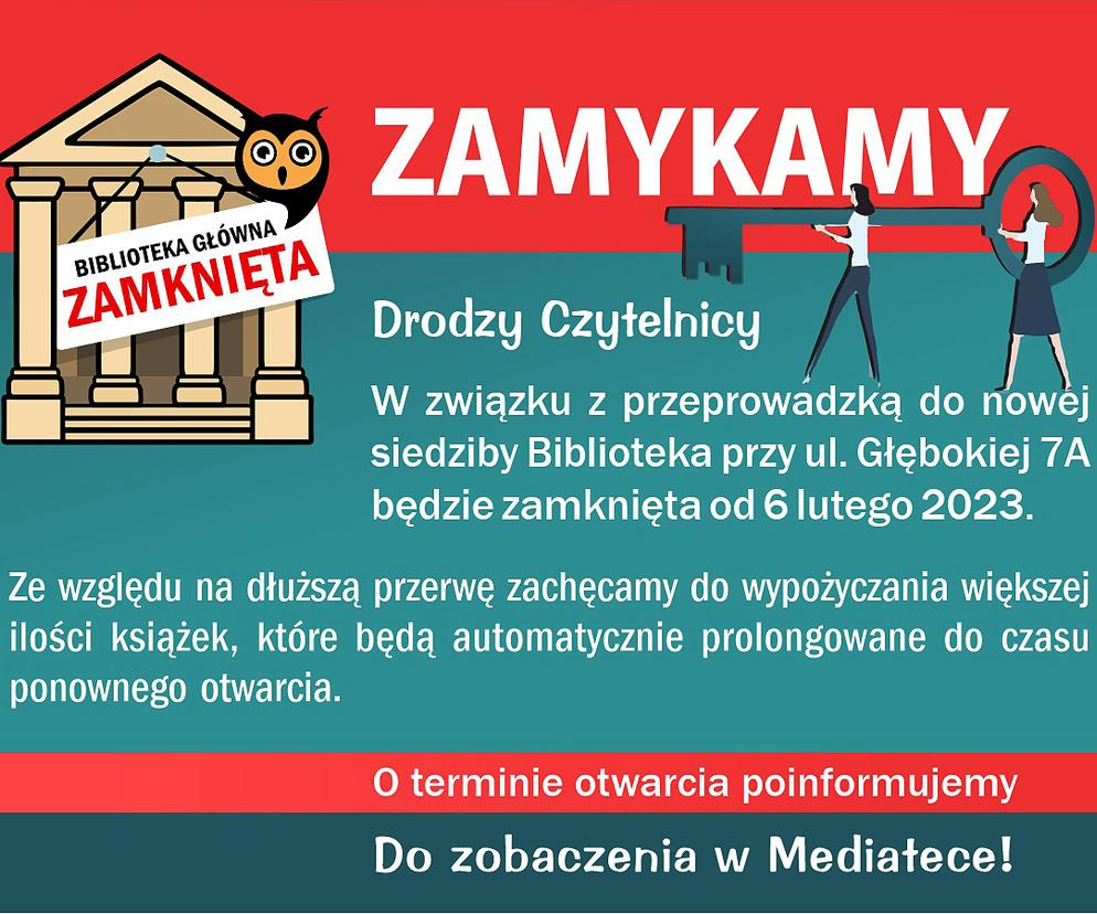  Biblioteki Miejskiej przy ulicy Głębokiej będzie zamknięta od 6 lutego.