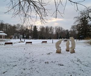 Nałęczów - Park Zdrojowy zimą