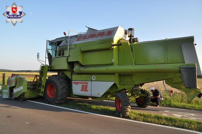 Zderzenie motocykla z kombajnem zbożowym. Nie żyje 48-latek