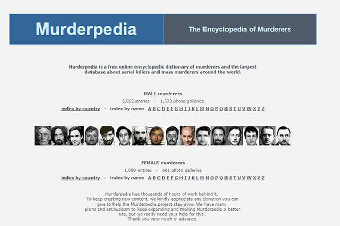 Murderpedia - encyklopedia seryjnych morderców