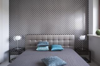 Sypialnia w metalicznych odcieniach