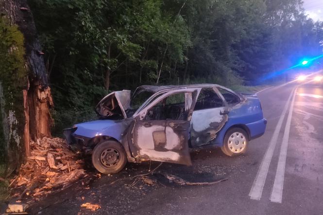 Wypadek na trasie Olsztyn - Nikielkowo