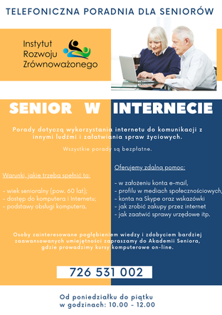 Koszalińscy seniorzy mogą skorzystać z pomocy Instytutu Rozwoju Zrównoważonego