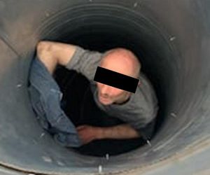 Utknął w rurze i wołał o pomoc. 44-letni Gruzin aresztowany! Wszystko się wyjaśniło