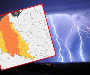 Burze z gradem w Łódzkiem. Ostrzeżenie pogodowe IMGW I stopnia