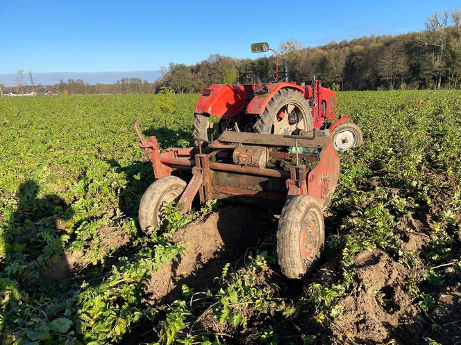 Rolnik wpadł pod jadący ciągnik! Mężczyzna trafił do szpitala [ZDJĘCIA]