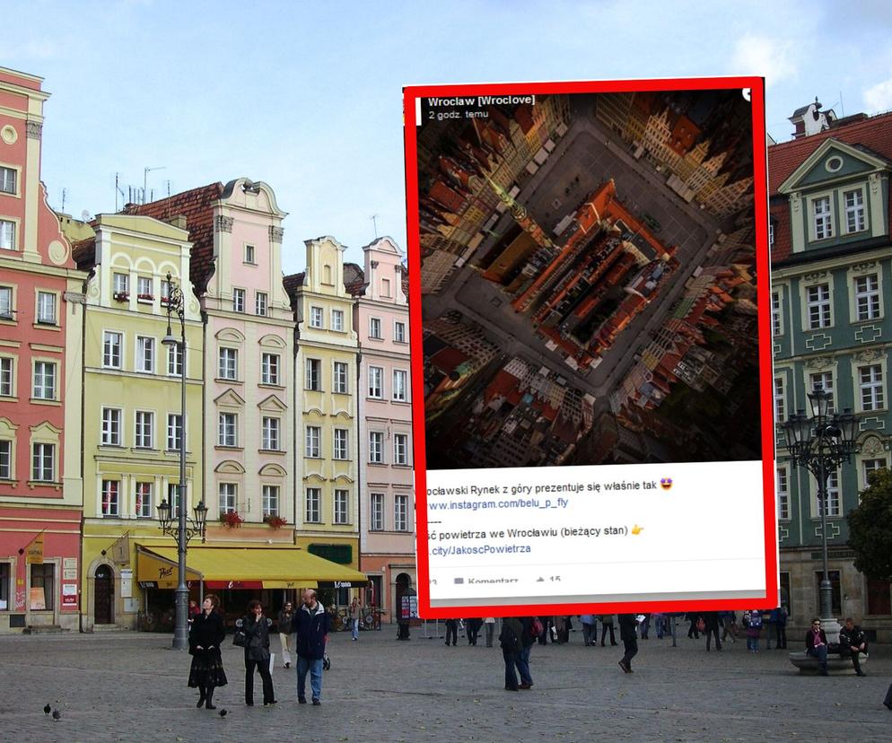 Wiedzieliście o tym, że Rynek we Wrocławiu jest krzywy? Wystarczy popatrzeć na niego z góry!  [ZDJĘCIA]