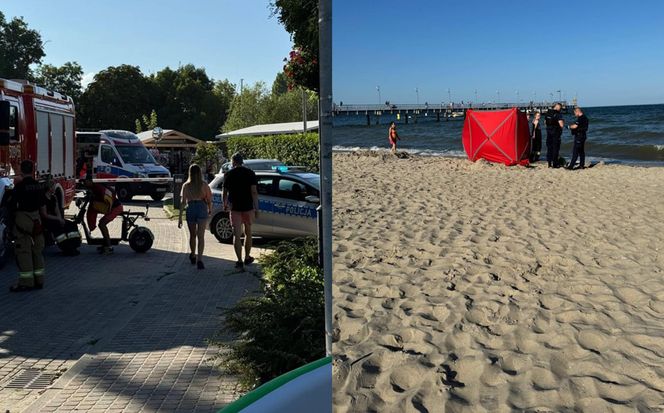 Ciało mężczyzny wypłynęło na plażę przy molo