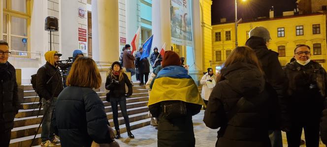 Lublin: protest wobec rosyjskiej agresji na Ukrainę