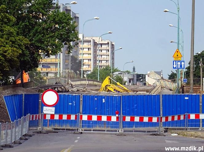 Wyburzanie wiaduktu łączacego Żeromskiego z Lubelską